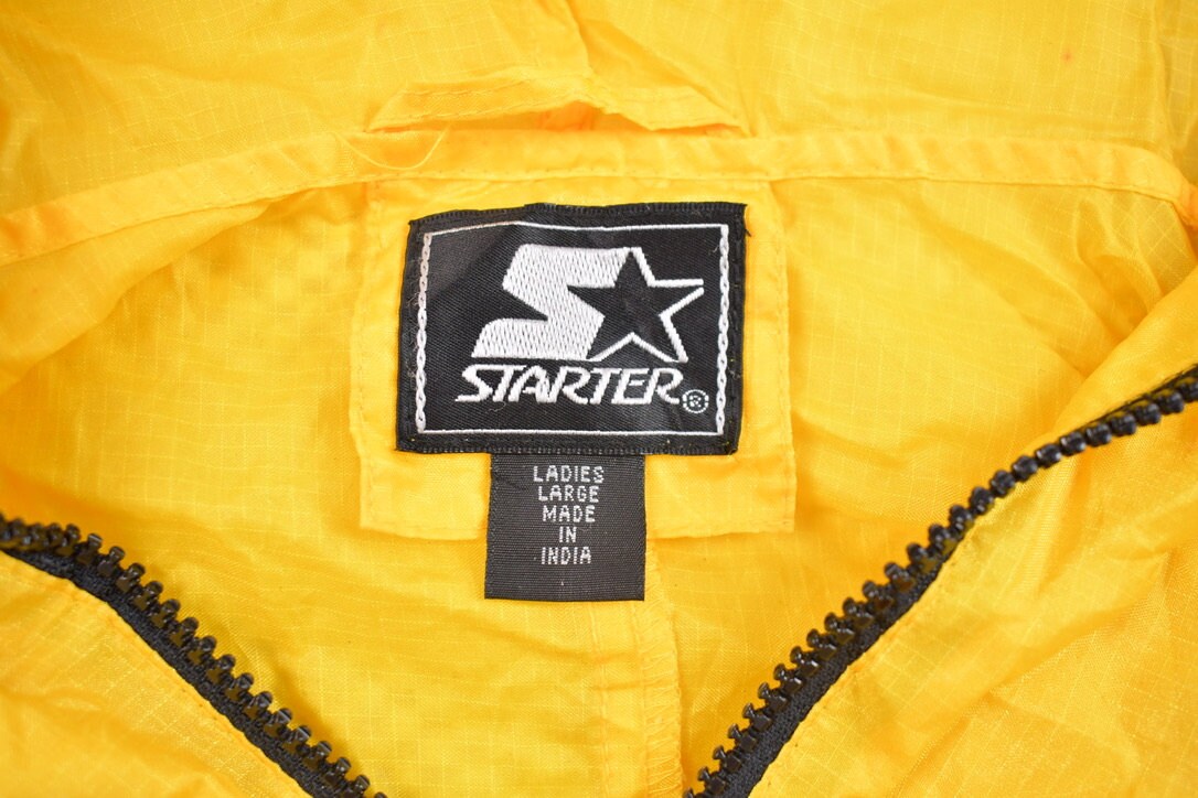 Vintage 1990s Yellow Starter Windbreaker Jacket / Streetwear / Light Jacket / Vintage Windbreaker / Vintage Starter / 90s Starter Jacket