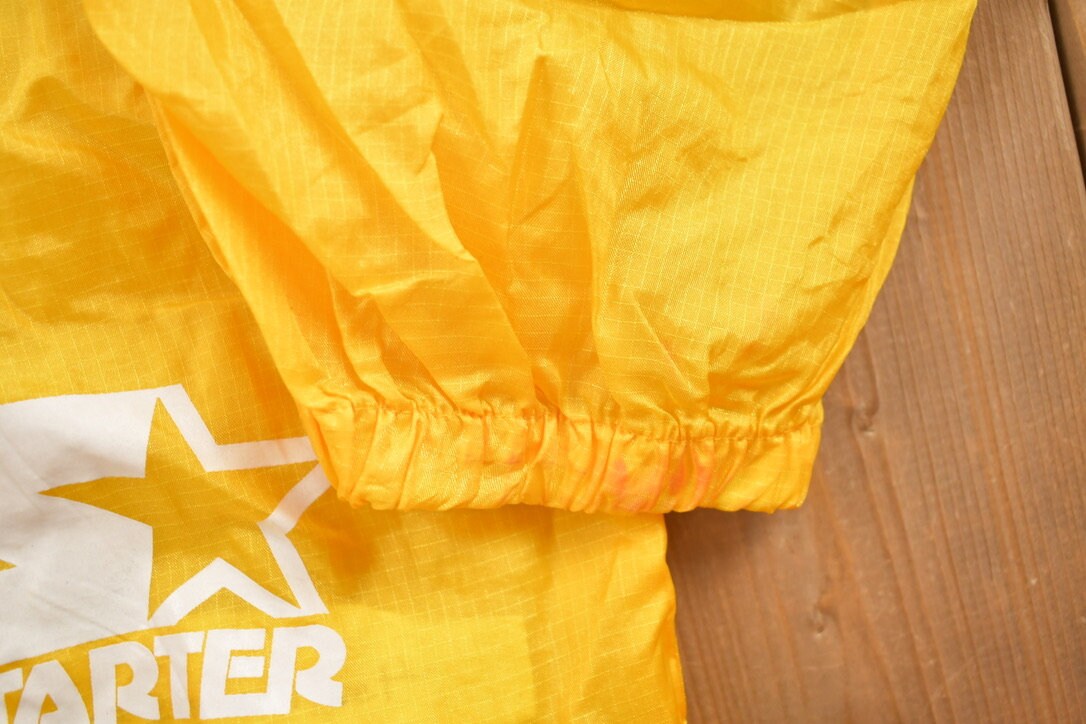 Vintage 1990s Yellow Starter Windbreaker Jacket / Streetwear / Light Jacket / Vintage Windbreaker / Vintage Starter / 90s Starter Jacket