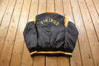 Vintage 1970 Embroidered Vikings Football Bomber Bomber Jacket