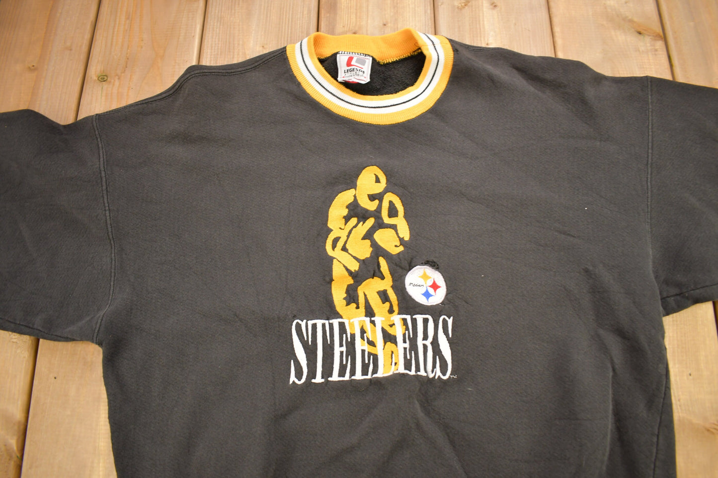 Vintage 1990s Pittsburgh Steelers NFL Crewneck Sweatshirt / Legends / Embroidered / Sportswear / Athleisure / Made In USA