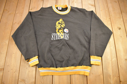 Vintage 1990s Pittsburgh Steelers NFL Crewneck Sweatshirt / Legends / Embroidered / Sportswear / Athleisure / Made In USA