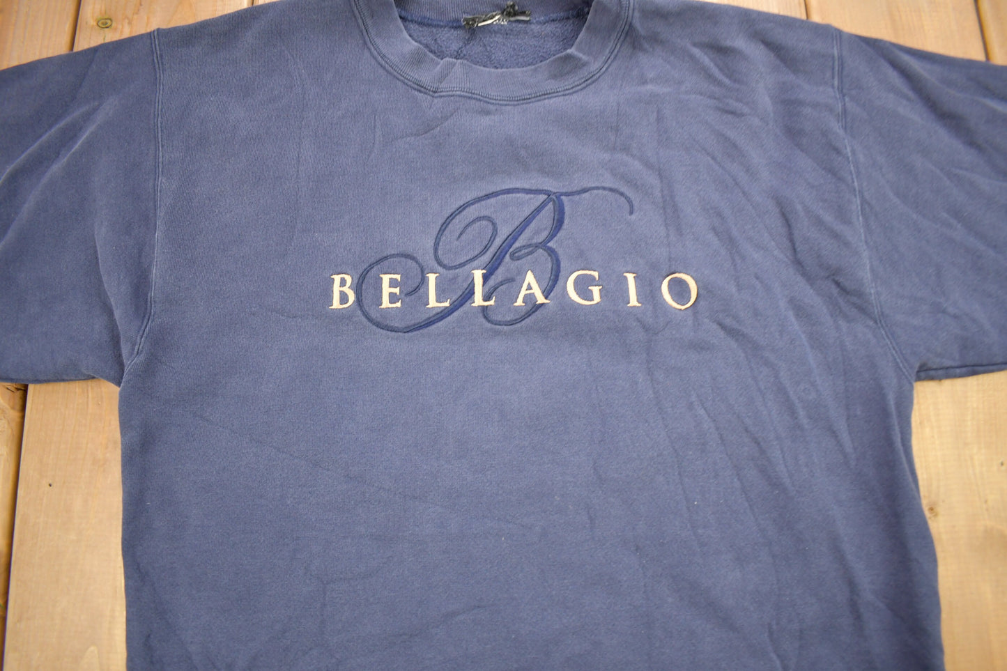 Vintage 1990s Bellagio Hotel Embroidered Crewneck Sweatshirt / 90s Crewneck / Souvenir Sweater / Streetwear / Travel And Vacation