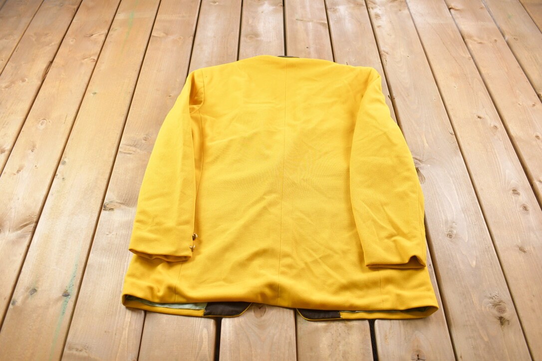 Vintage 1950s Uniforms By Fechheimer Yellow Button Up Blazer