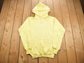 Vintage 1970s Health Knit Blank Yellow Hoodie