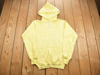 Vintage 1970s Health Knit Blank Yellow Hoodie