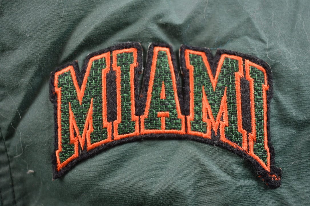 Vintage 1990s Nike Miami University Collegiate Jacket / Embroidered / Varsity Jacket / Sportswear / Americana / Winter Jacket