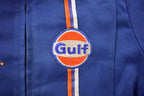 Vintage 1970s Unilog Embrodiered Gulf Zip Up Light Jacket