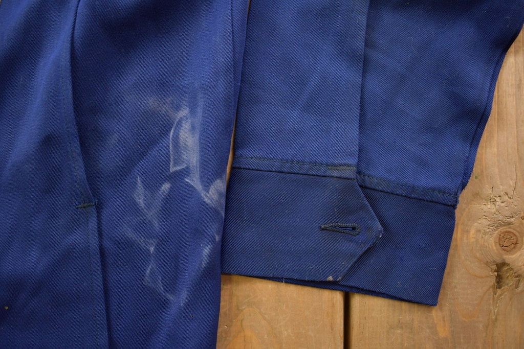 Vintage 1970s Unilog Embrodiered Gulf Zip Up Light Jacket