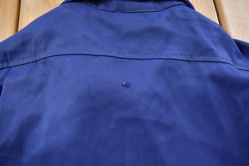 Vintage 1970s Unilog Embrodiered Gulf Zip Up Light Jacket