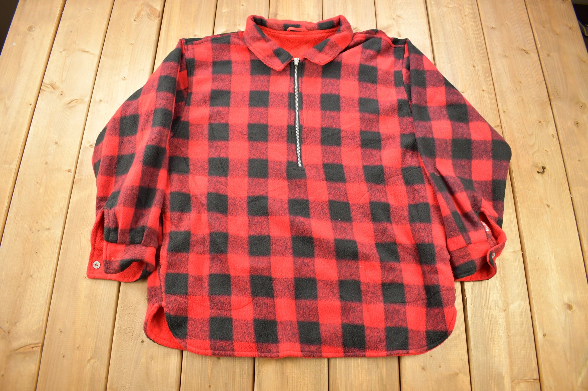 Vintage 1990s Marlboro Unlimited Reversible Quarter Zip Fleece Sweater