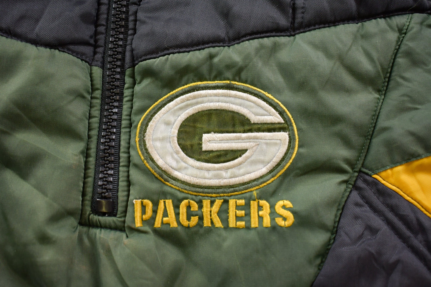 Vintage 1990s Green Bay Packer Pro Player Full Zip Puffer Jacket / 1990s NFL Football / Vintage Bubble Jacket / Winter / Streetwear