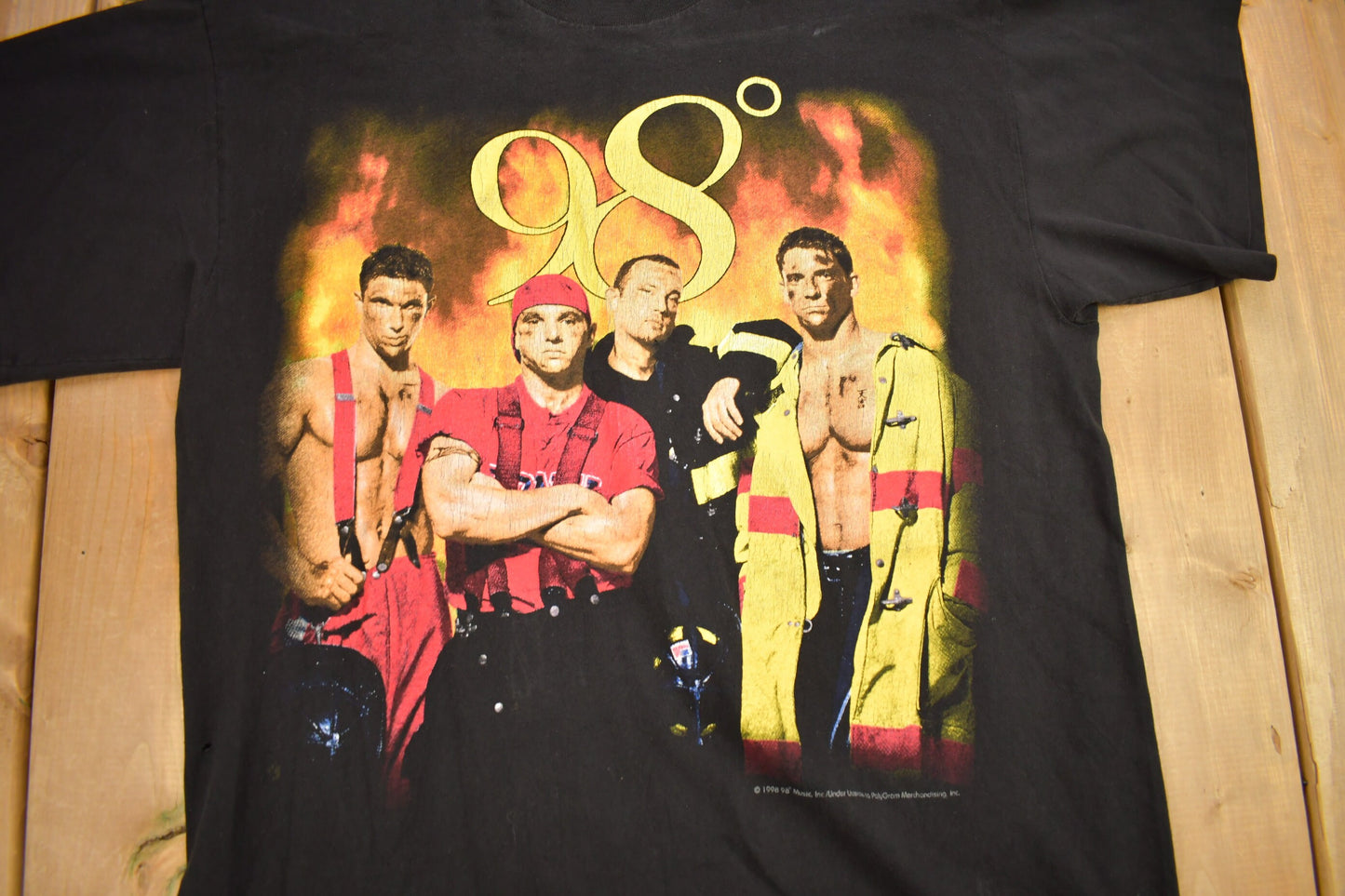 Vintage 1998 98 Degrees Graphic Band T-shirt / Band Tee / Single Stitch / Music Promo / Premium Vintage