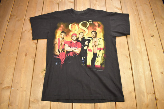 Vintage 1998 98 Degrees Graphic Band T-shirt / Band Tee / Single Stitch / Music Promo / Premium Vintage