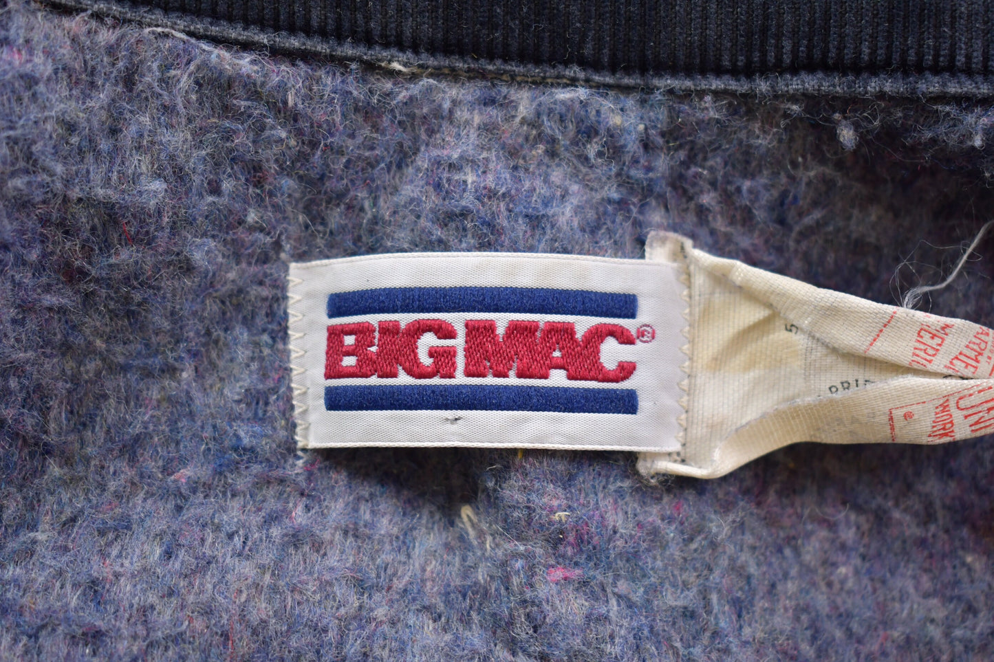 Vintage 1990s Big Mac Made In USA Collared Denim Chore Coat / Workwear / Streetwear Fashion / Retro Style / Button Up Blanket Lined Jacket