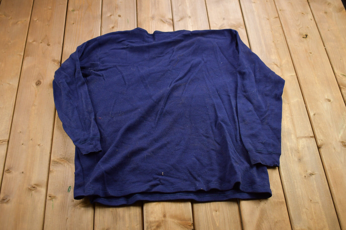 Vintage 1990s 100% Worsted Spun Polypropylene Meraklon Blank Sweatshirt