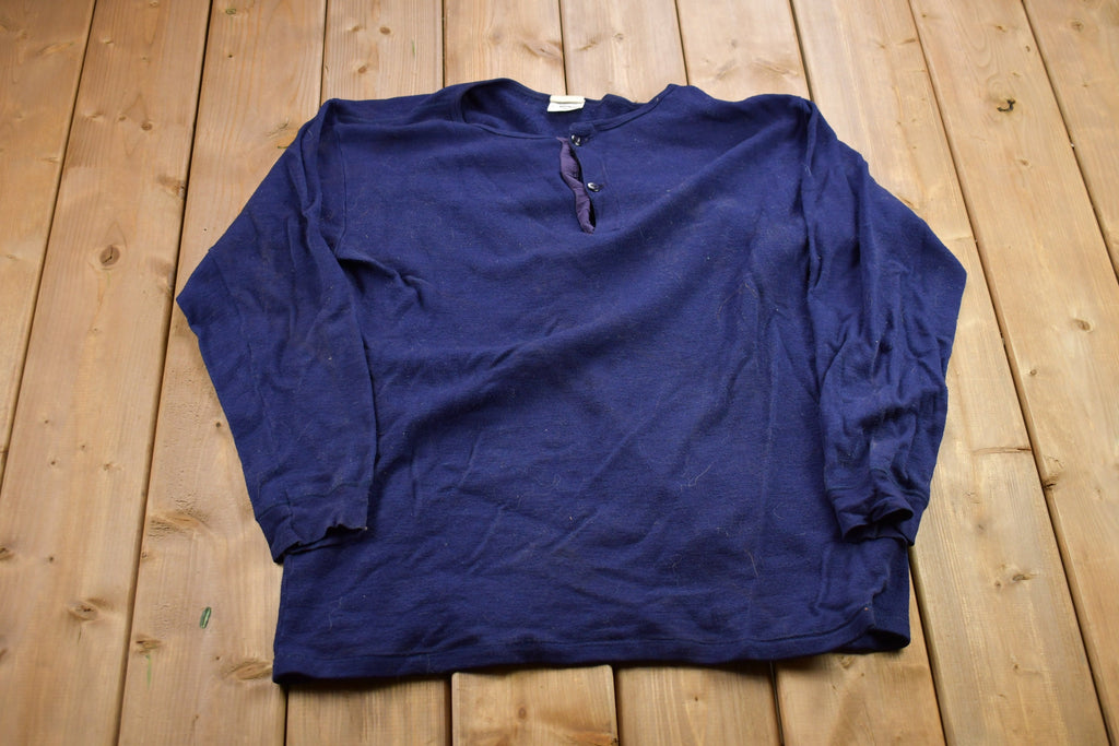 Vintage 1990s 100% Worsted Spun Polypropylene Meraklon Blank Sweatshirt