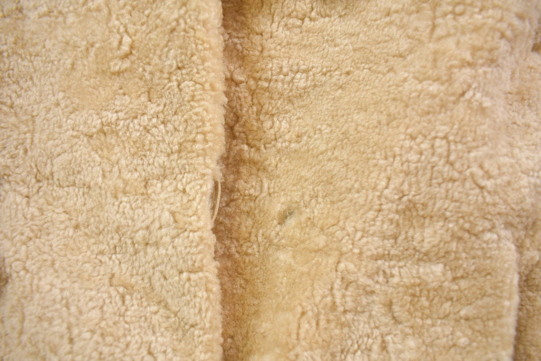 Vintage 1970's Wool Coyote  Fur Collared Coat