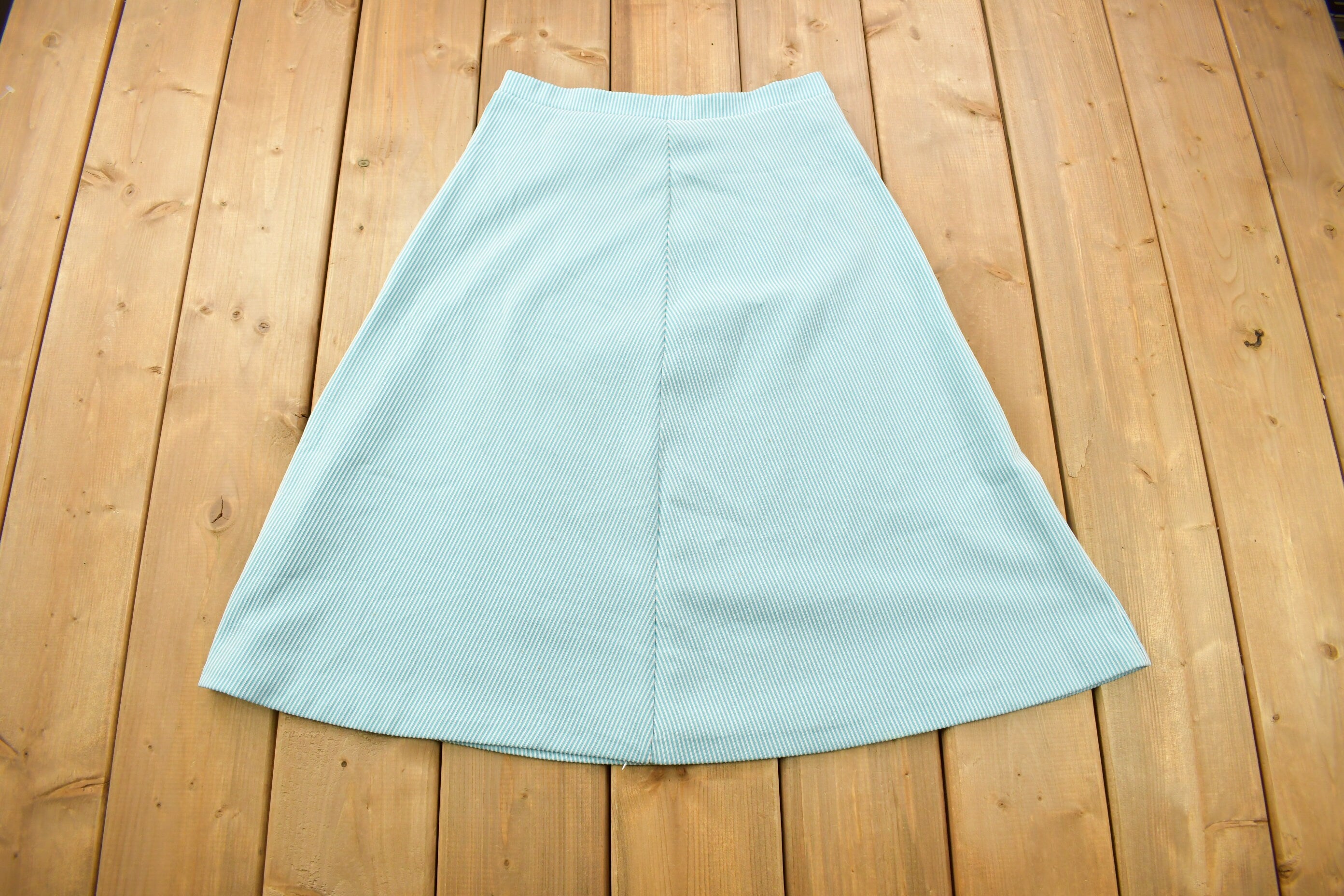 Vintage 1960s Women's Striped Polo Shirt & Skirt Set Size 10