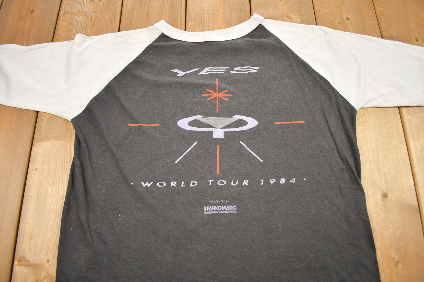 Vintage 1984 Yes World Tour Band T-shirt / Raglan Band Tee / Single Stitch / Made in USA / Music Promo / Premium Vintage