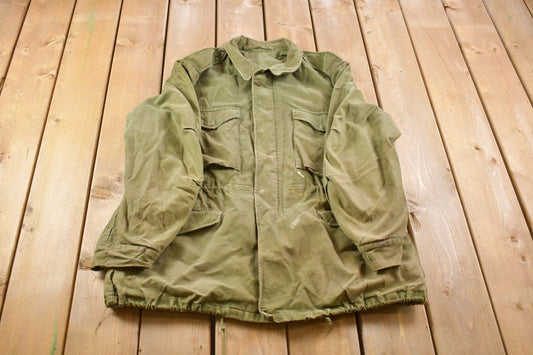 Vintage 1951 US Army Field Jacket Shell / Button Up Jacket / US Army Green / Vintage Army / Streetwear Fashion / Army Jacket