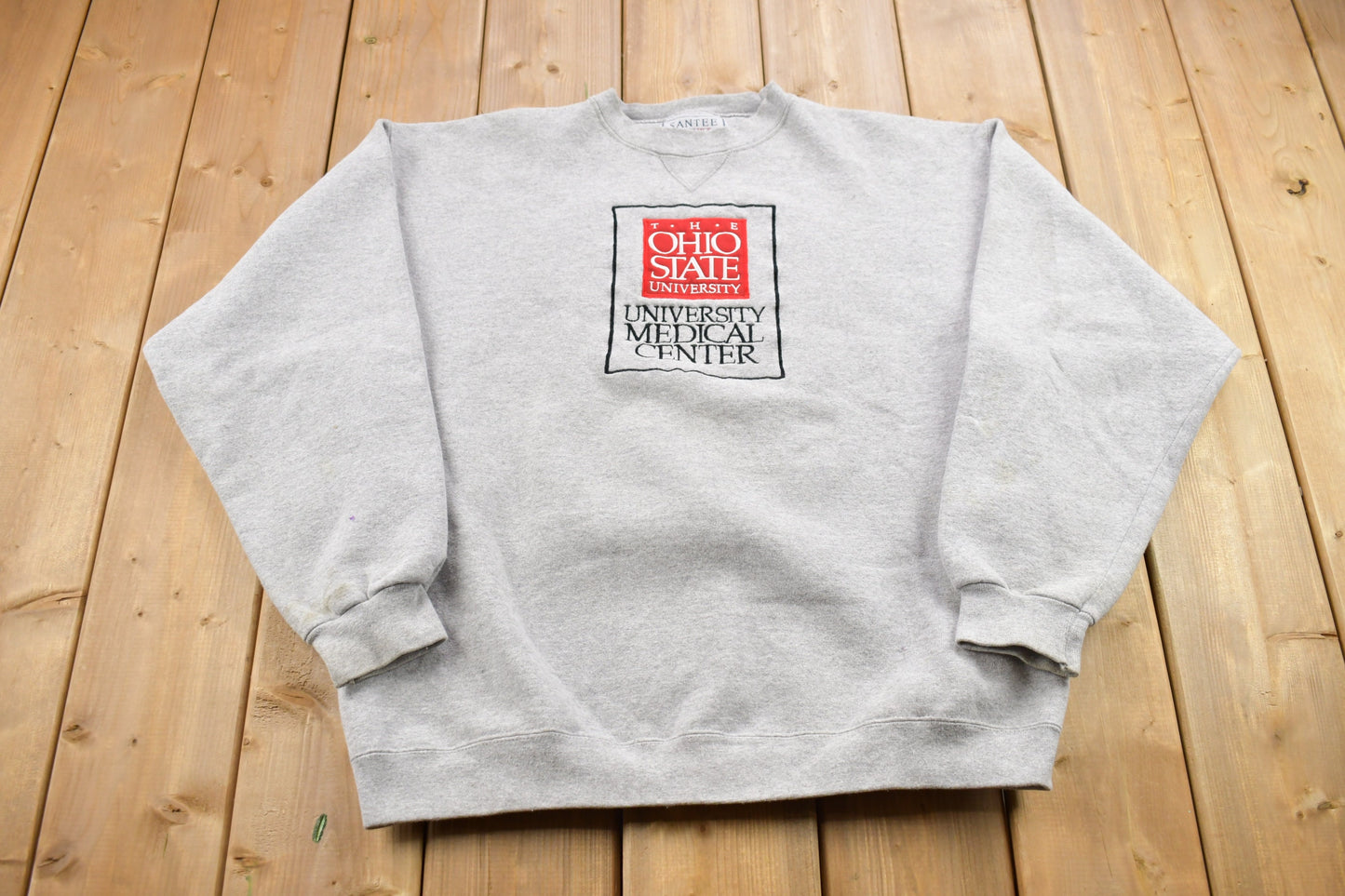 Vintage 1990s University Of Ohio State Medical Center Collegiate Crewneck / Embroidered / Ohio State Sweatshirt / Ohio Medical / Americana