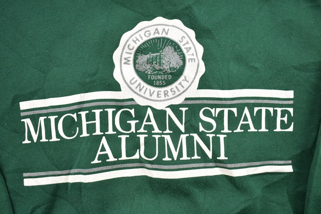 Vintage 1990s University Of Michigan State Alumni Collegiate Crewneck / Michigan Crewneck / NCAA Sweatshirt / Sportswear / Americana