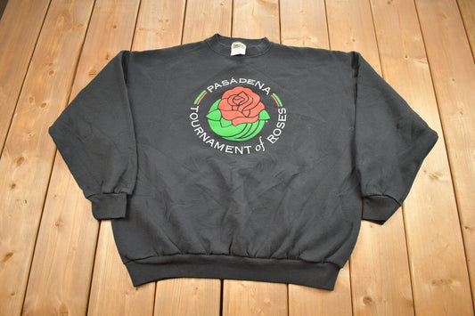 Vintage 1990s Pasadena Tournament Of Roses Collegiate Crewneck / Rose Bowl / NCAA Sweatshirt / Sportswear / Americana