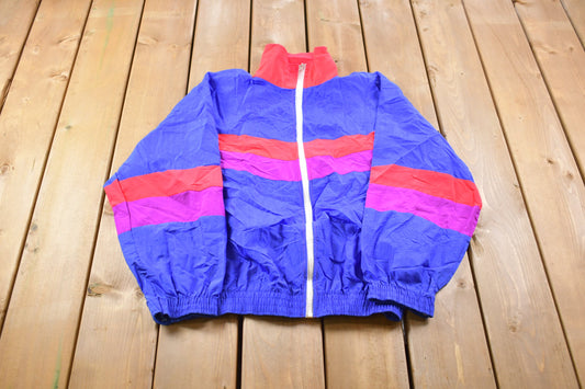 Vintage 1990s Colorful Color Block Windbreaker Jacket / Streetwear / Light Jacket / Vintage Windbreaker / Outerwear / Outdoor Wear