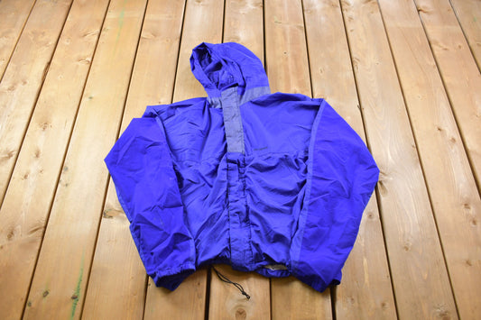 Vintage 1990s Patagonia Hooded Windbreaker / Rain Jacket / Brand Logo / Spring Summer / Outerwear Jacket / Streetwear Fashion / Full Zip