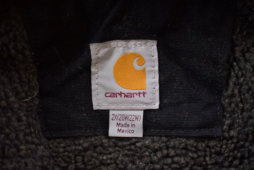 Vintage 1990's Carhartt Womens Sherpa Lined Washed Duck Jacket