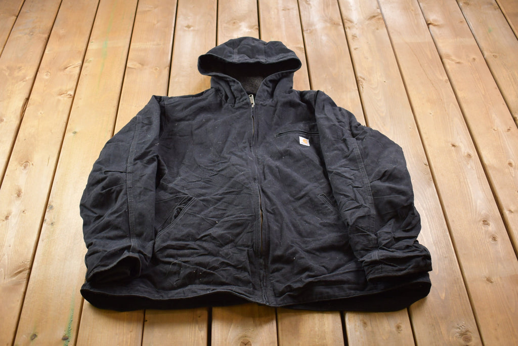 Vintage 1990's Carhartt Womens Sherpa Lined Washed Duck Jacket