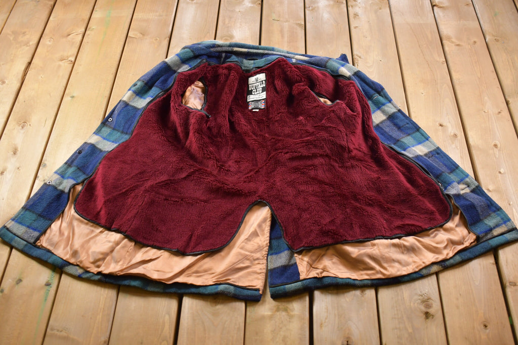 Vintage 1970s Buffalo Club Wool Lined Plaid Jacket