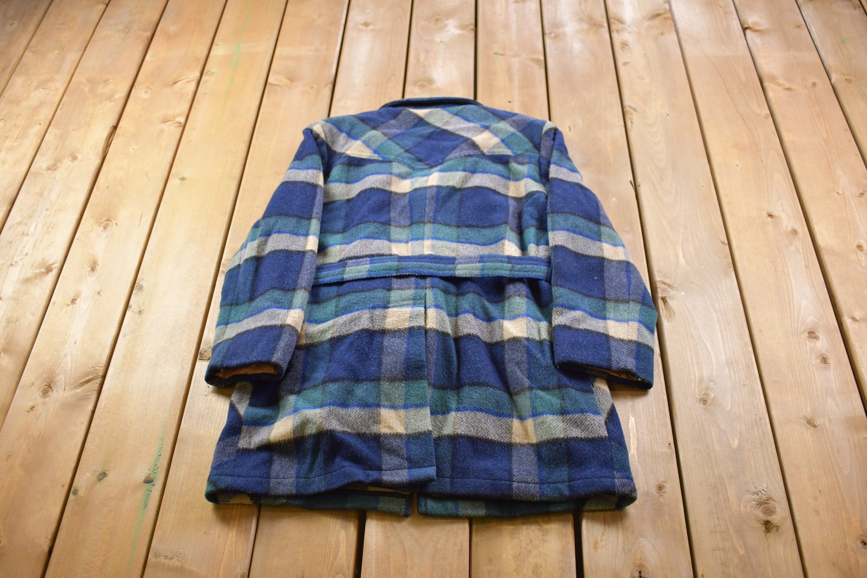 Vintage 1970s Buffalo Club Wool Lined Plaid Jacket