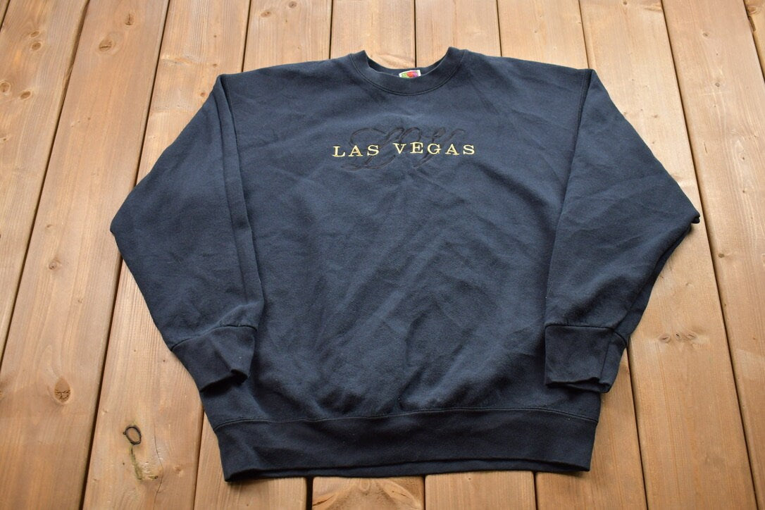 Vintage 1990s Las Vegas Crewneck Sweatshirt / 90s Crewneck / Souvenir Sweater / Streetwear / Travel And Vacation / 90s Las Vegas Crewneck