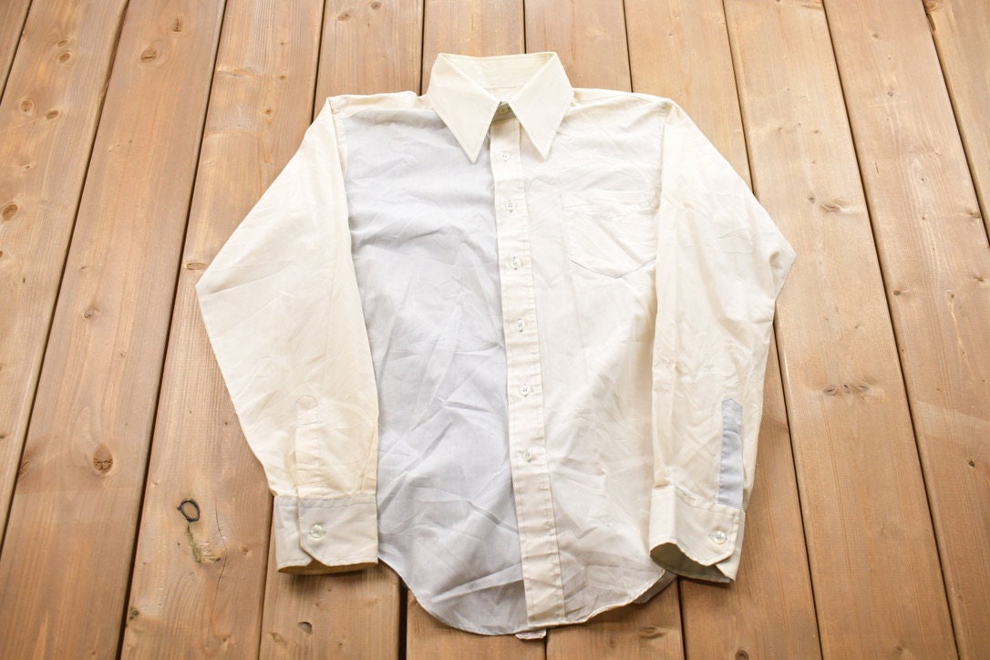Vintage 1970s David Homsan Color Block Button Up Shirt