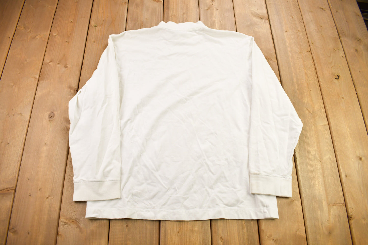 Vintage Y2K Nike Mini Swoosh White Mockneck Shirt / Vintage Nike / Sportswear / Streetwear