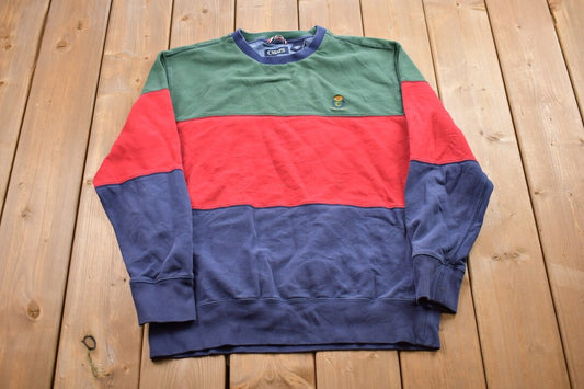 Vintage 1990s Chaps Color Block Crewneck Sweatshirt / 90s Crewneck / Vintage Chaps / Essential / Streetwear / 90s Chaps Sweatshirt