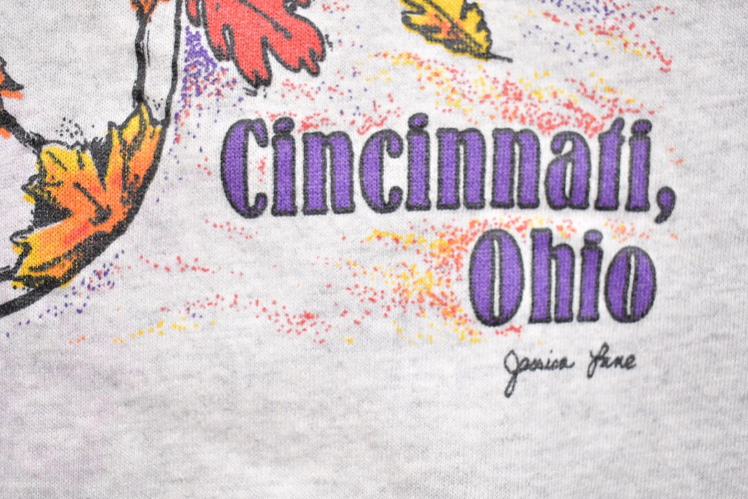 Vintage 1997 Cincinnati Ohio Fall Ball Soccer Crewneck Sweatshirt / 90s Crewneck / Souvenir Sweater / Streetwear / Travel And Vacation