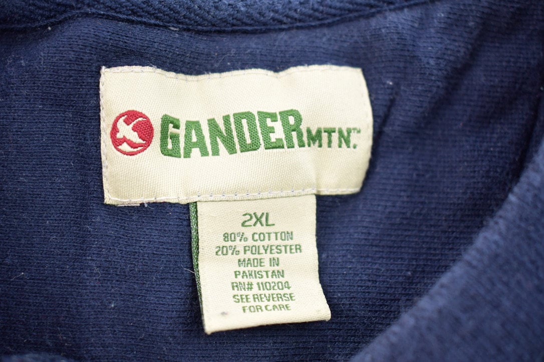 Vintage 1990s Gander Blank Crewneck Sweatshirt / 90s Crewneck / Blank Navy Blue Crewneck / Essential / Streetwear / 90s Blank