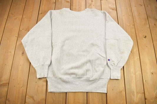 Vintage 1990s Blank Grey Champion Reverse Weave Crewneck