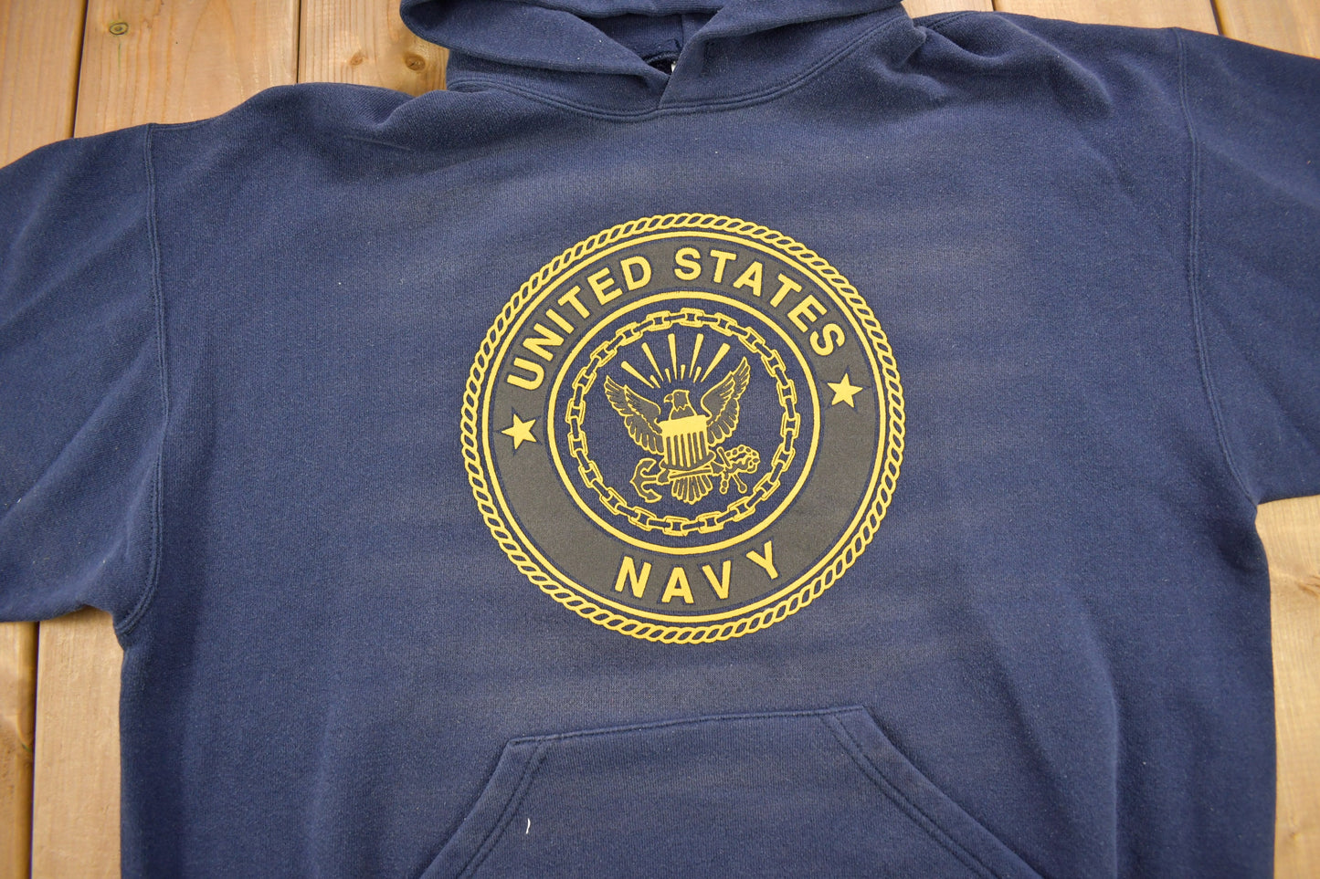 Vintage 1990s United States Navy Graphic Hoodie / 90s Hoodie / Vintage Sweater / Made In USA / US Navy / Military Sweater / Vintage Army