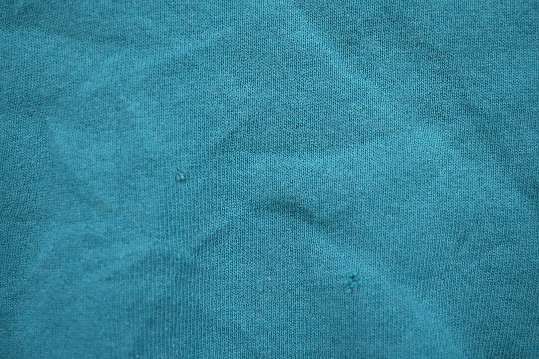 Vintage 1990s Blank Turquoise Crewneck Sweatshirt / 90s Crewneck / Made In USA / Essential / Streetwear / 90s Blank / Fruit Of The Loom