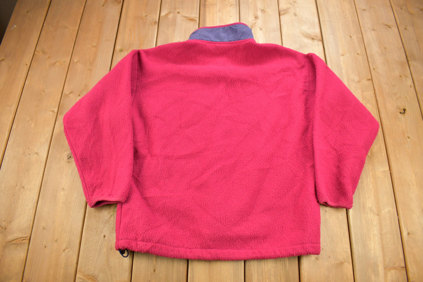 Vintage 1990s Columbia Pink T Snap Fleece Sweatshirt / Made In USA / Sportswear / Outdoorsman / Streetwear