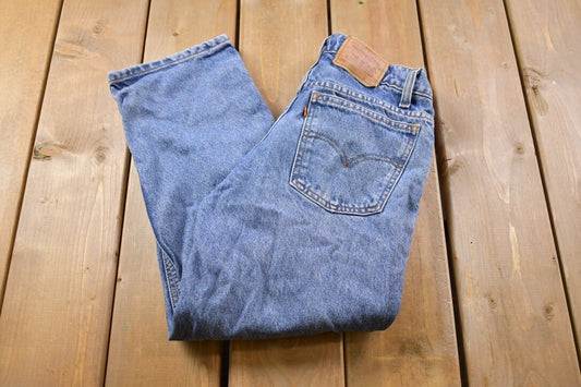 Vintage 1990s Levi's 550 Orange Tab Husky Jeans Size 28 x 25 / 1990s Denim / Streetwear Fashion / Vintage Denim / Vintage Levi's