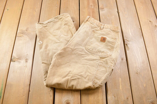 Vintage 1990s Carhartt Work Pants Size 35 x 27.5 / 1990s Carpenter Pants / Hype Vintage / Vintage Carhartt / Vintage Workwear
