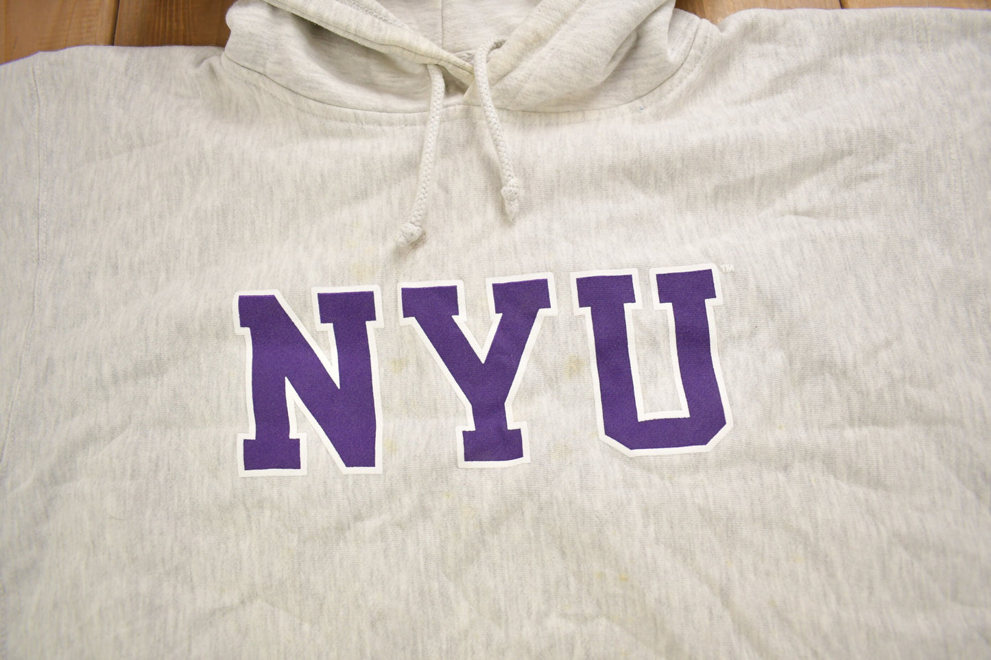 Vintage 1990s University of New York Collegiate Hoodie / Heavy Weight / Sportswear / Americana / NYU