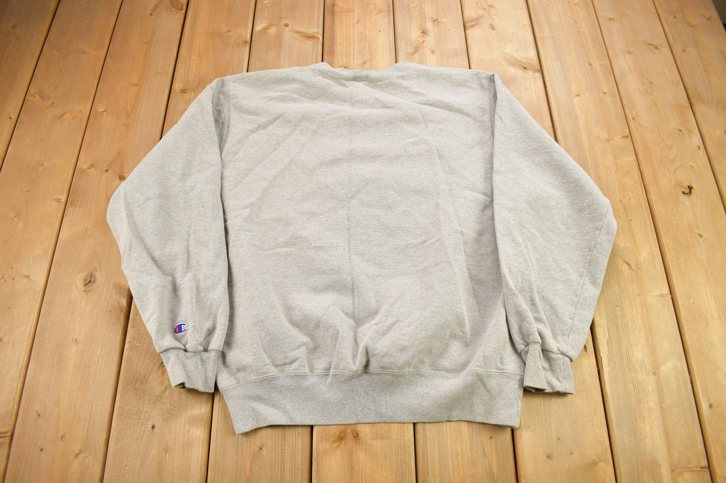 Vintage 1990s Champion Blank Grey Crewneck Sweatshirt / Made In USA / Vintage Champion / Vintage Blank