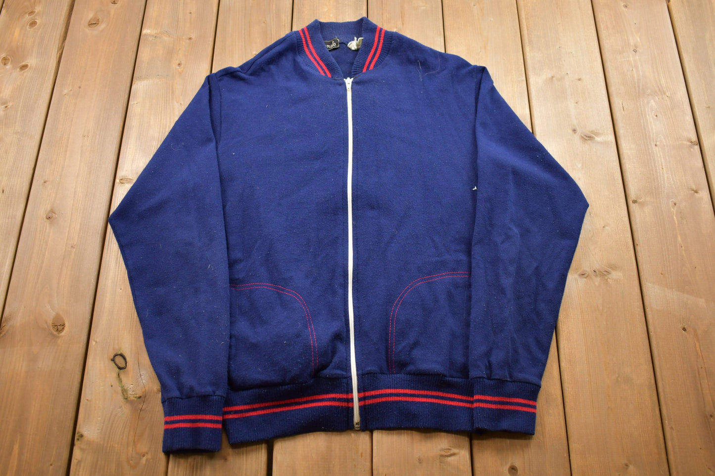 Vintage 1990s Veneto Zip Up Track Sweatshirt / 90s Track Jacket / Made In Romania / Essential / Streetwear / 90s Track Jacket