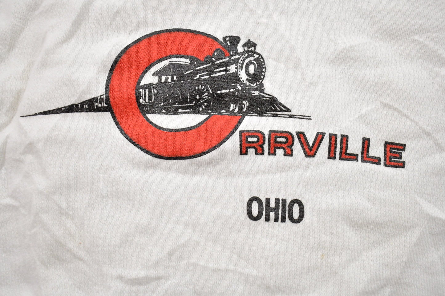 Vintage 1990s Orrville Ohio Train Theme Crewneck Sweatshirt / 90s Crewneck / Souvenir Sweater / Streetwear / Travel And Vacation / Ohio