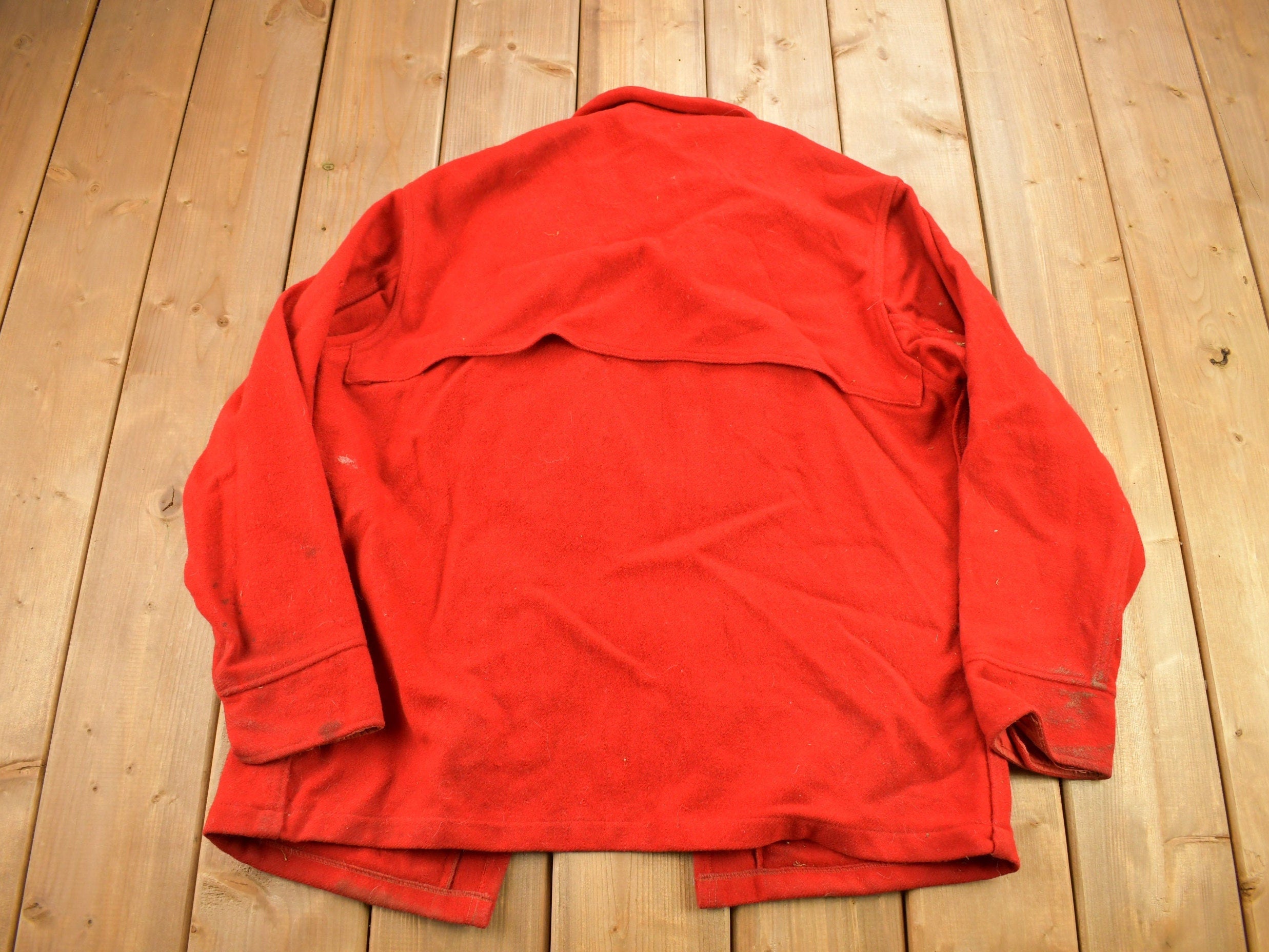 Vintage 1960s Woolrich Red Wool Jacket